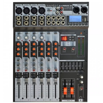 Mesa de Som Analógica 8 Canais USB Soundcraft SX802FX USB