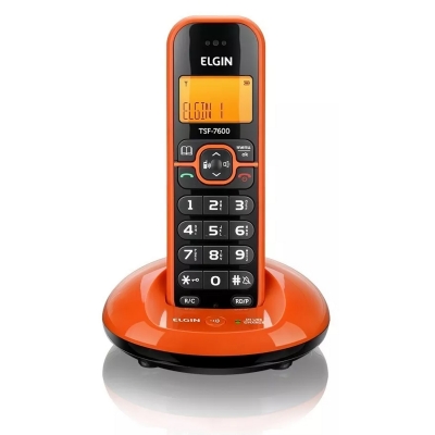 Telefone sem fio Elgin TSF7600 ID laranja