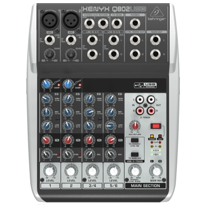Mesa de Som Behringer Xenyx Q802 Usb Phantom Power