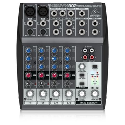 Mesa de Som Analogica 8 Canais Behringer Xenyx 802